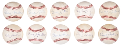 Lot of (10) Gene Autry Signed Baseballs (Beckett Pre-Cert)