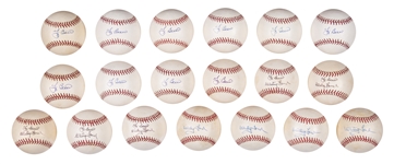 Lot of (19)  Yogi Berra & Whitey Ford Signed Baseballs (Beckett Pre-Cert)