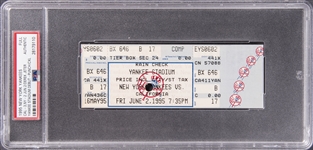 1995 Derek Jeter Yankee Stadium Debut Full Ticket Stub New York Yankees vs California Angels on 6/2/1995 - PSA AUTH