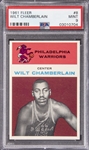 1961-62 Fleer #8 Wilt Chamberlain Rookie Card – PSA MINT 9