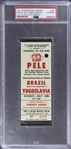 1971 Brazil International Friendly Full Ticket Stub From Peles Last Game On 7/18/1971 vs. Yugoslavia - PSA Authentic