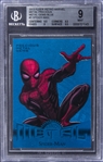 2013 Fleer Retro Marvel Precious Metal "Metal Gems Blue" #5 Spider-Man (#21/50) – BGS MINT 9