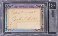 2012 Leaf Executive Collection Masterpiece "Authentic Cut Signature" Jackie Robinson Signed Card (#1/1) - BGS Authentic