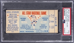 1964 MLB All Star Game From Shea Stadium Ticket Stub - PSA FR 1.5
