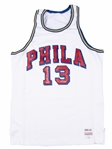 Wilt Chamberlain Signed Philadelphia Warriors Home Jersey (UDA)