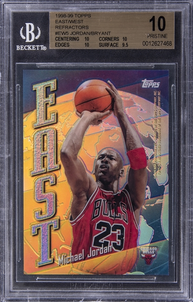 1998-99 Topps East/West Refractors #EW5 Michael Jordan/Kobe Bryant – BGS PRISTINE 10