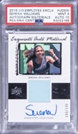 2018 Upper Deck Employee Exclusive Autograph Materials #UDSW Serena Williams Signed Jersey Card (#189/199) - PSA MINT 9, PSA/DNA 10