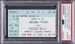 1995 Indiana Pacers/Chicago Bulls Ticket Stub From Jordans NBA Return Game - PSA Authentic
