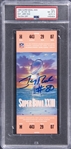 1989 Jerry Rice Signed Super Bowl XXIII Full Ticket From Rices MVP Performance - PSA NM-MT 8, PSA/DNA 10