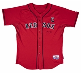 Jason Varitek Game Used & Signed Boston Red Sox Alternate Home Jersey (Steiner COA)