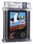1985 NES Nintendo (USA) "Duck Hunt" Sealed Video Game Round SOQ Rev A (Mid Production) Highest Graded - Pop 1 in Grade - WATA 9.6/A+
