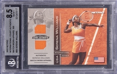 2003 NetPro International Series Court Authentic Match Worn Apparel #2B Serena Williams (#244/500) - BGS NM-MT+ 8.5