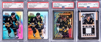 1995-97 Select & Assorted Brands Mario Lemieux PSA-Graded Card Collection (4 Different) Featuring Refractor & Jersey Patch Examples!