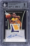 2004-05 Upper Deck Exquisite Collection "Exquisite Autograph Patches" #KB Kobe Bryant Signed Patch Card (#072/100) - BGS MINT 9/BGS 10