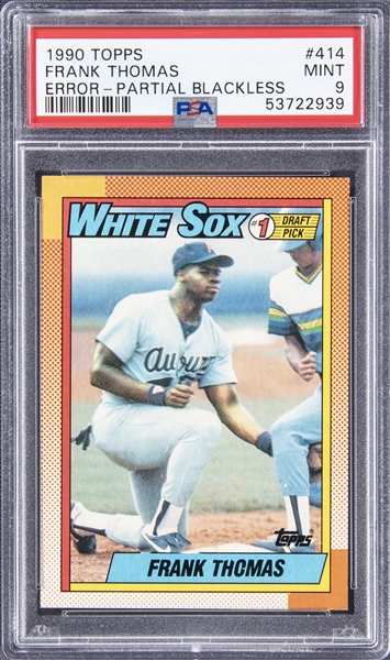 1990 Frank Thomas Topps Baseball Card #414