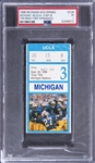 1996 Tom Brady Michigan Wolverines Ticket Stub From College Debut On 9/28/1996 vs. UCLA - PSA PR 1 