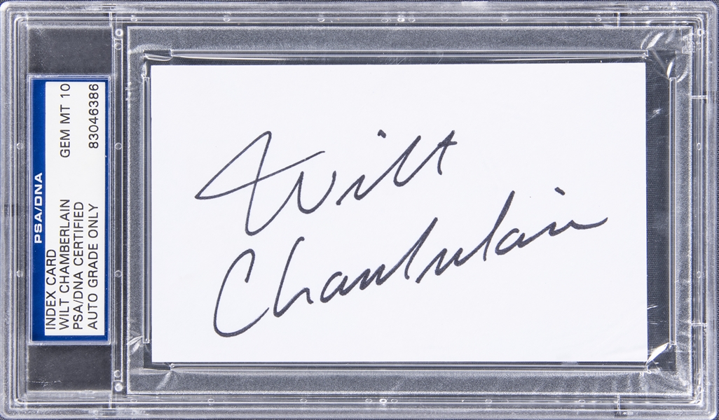 Wilt Chamberlain Cut Signature - PSA/DNA GEM MT 10