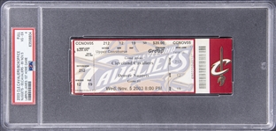 2003 Cleveland Cavaliers/Denver Nuggets Full Ticket From LeBron James First Home Game - PSA VG-EX 4