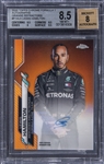 2020 Topps Chrome Formula 1 Autographs Orange Refractor #F1ALH Lewis Hamilton Signed Card (#21/25) - BGS NM-MT+ 8.5/BGS 8