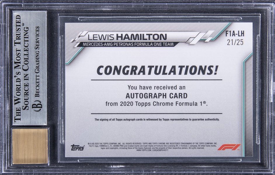 限定販売】 トレーディングカード 2020 Topps Chrome Formula Racing #144 Lewis Hamilton  Silver Refractor Hungary