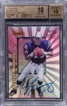1998 Bowmans Best Autographs Refractor #7A Peyton Manning Signed Rookie Card - BGS PRISTINE 10/BGS 10