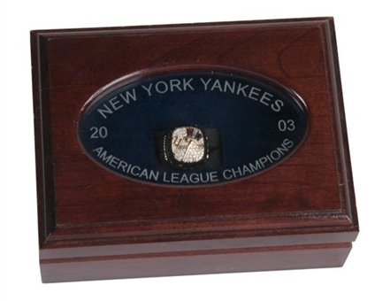 Lot Detail - 2003 New York Yankees American League Championship Ring