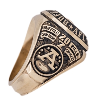 Lot Detail - 1964 Buffalo Bills AFL Championship Ring Presented To