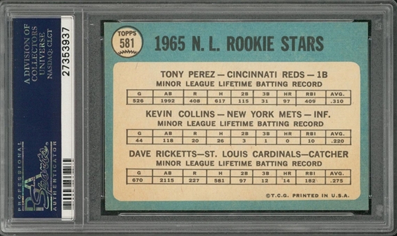 Lot Detail - 1965 Topps #581 Tony Perez Rookie Card – PSA NM-MT 8