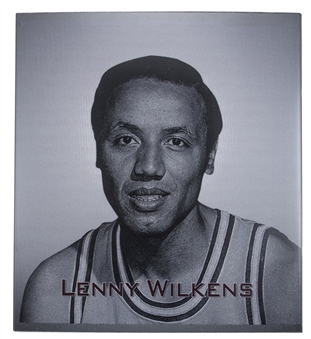 Lot Detail Lenny Wilkens X Enshrinement Portrait Formerly Displayed In Naismith Basketball