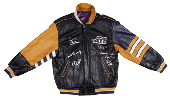 Lot Detail - Lot of (4) Utah Jazz Team Signed Leather Jackets From ...