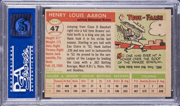 Lot Detail - 1955 Topps #47 Hank Aaron - PSA NM 7 (OC)