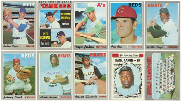 Lot Detail - 1970 Topps Baseball Complete Set (720) - Thurman Munson ...